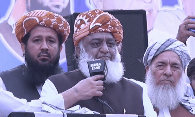 Institutions should repent and reassess role, says Fazlur Rehman at PDM rally in&nbsp;Karachi